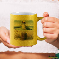 Glitzertasse Käpitän Möwe Strand...