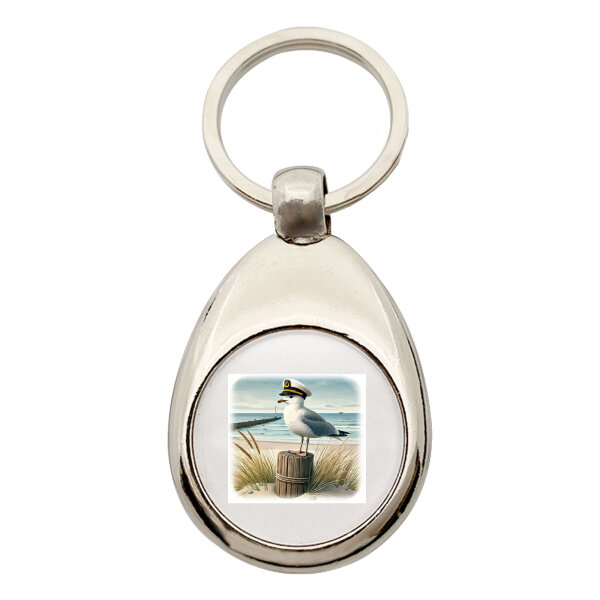 Schlüsselanhänger Käpitän Möwe Strand Küste Schlüsselring