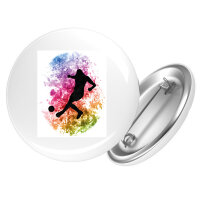 Button Fußballspieler bunte Silhouette