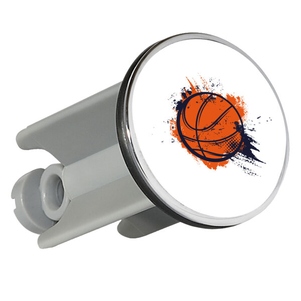 Waschbeckenstöpsel Basketball bunt 4cm Abflussstopfen