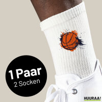Unisex Socken Basketball bunt Größe 37/46 White Motiv Tennissocken