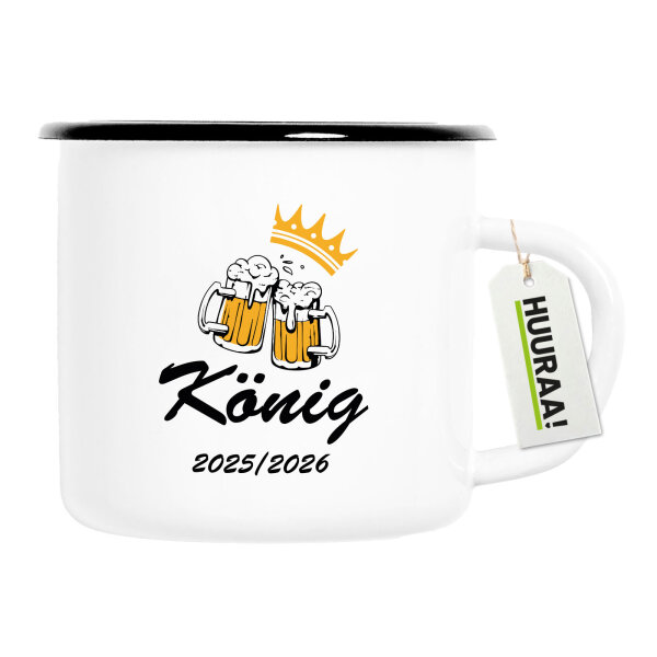 Emaille Tasse König 2025/26 Schützenfest 300ml Vintage Emaille Becher