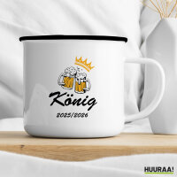 Emaille Tasse König 2025/26 Schützenfest 300ml Vintage Emaille Becher