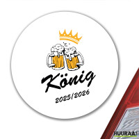 Aufkleber König 2025/26 Schützenfest 10cm rund