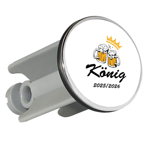 Waschbeckenstöpsel König 2025/26 Schützenfest 4cm Abflussstopfen
