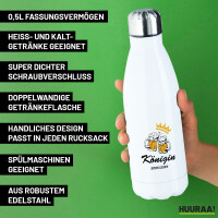 Trinkflasche Königin 2025/26 Schützenfest 500ml Edelstahl Wasserflasche