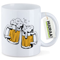 Kaffeetasse Bierkrüge anstoßen...