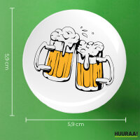 Button Bierkrüge anstoßen Schützenfest