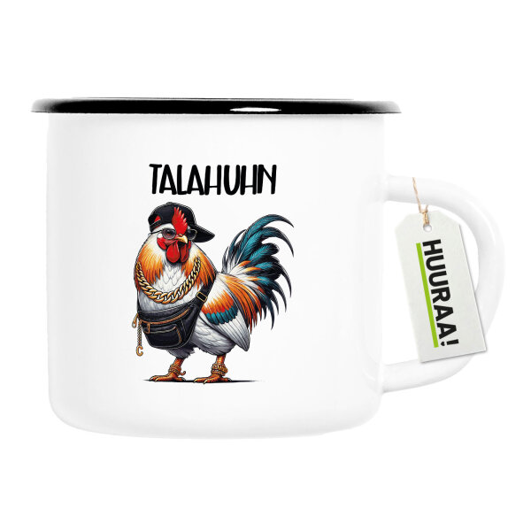 Emaille Tasse Talahuhn Meme Talahon 300ml Vintage Emaille Becher