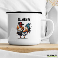 Emaille Tasse Talahuhn Meme Talahon 300ml Vintage Emaille Becher