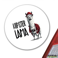Aufkleber Hipser Lama Comic Meme 10cm