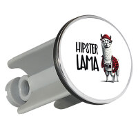 Waschbeckenstöpsel Hipser Lama Comic Meme 4cm...