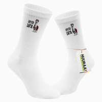 Unisex Socken Hipser Lama Comic Meme Größe 37/46 White Motiv Tennissocken
