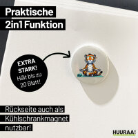Magnet Yoga Tiger Comic 59mm Kühlschrankmagnet