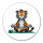 Aufkleber Yoga Tiger Comic 10cm