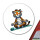 Aufkleber Yoga Tiger Comic 10cm