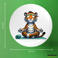 Button Yoga Tiger Comic