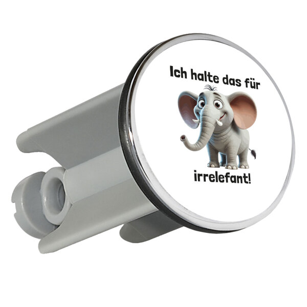 Waschbeckenstöpsel Ich halte das für irrelefant Elefant Meme 4cm Abflussstopfen