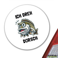 Aufkleber Ich dreh Dorsch Comic Meme 10cm rund