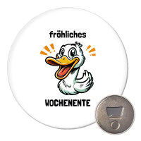 Magnet fröhliches Wochenente Ente Meme 59mm...