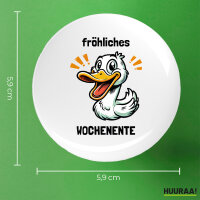 Button fröhliches Wochenente Ente Meme