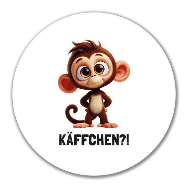 Aufkleber Käffchen? Affe Äffchen Meme 10cm