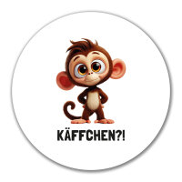 Aufkleber Käffchen? Affe Äffchen Meme 10cm rund