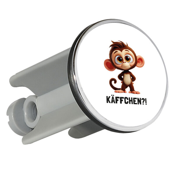 Waschbeckenstöpsel Käffchen? Affe Äffchen Meme 4cm Abflussstopfen