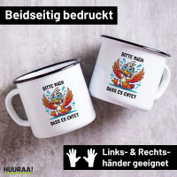 Emaille Tasse Bitte mach dass es entet Ente Meme 300ml...