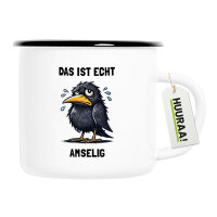 Emaille Tasse Das ist echt Amselig Amsel Meme 300ml...