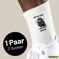 Unisex Socken Das ist echt Amselig Amsel Meme Größe 37/46 White Motiv Tennissocken