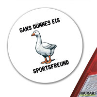 Aufkleber Gans dünnes Eis Sportsfreund Gans Meme 10cm