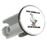 Waschbeckenst&ouml;psel Gans d&uuml;nnes Eis...