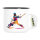 Emaille Tasse Baseball Spieler bunte Silhouette 300ml Vintage Emaille Becher