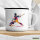 Emaille Tasse Baseball Spieler bunte Silhouette 300ml Vintage Emaille Becher