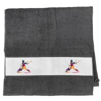 Handtuch Baseball Spieler bunte Silhouette 50x100cm