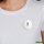 Button Tennis Spielerin bunte Silhouette rund
