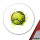 Aufkleber Tennisball Comic 10cm rund