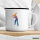 Emaille Tasse Baseball Batter Spieler bunte Silhouette 300ml Vintage Emaille Becher
