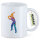 Kaffeetasse Baseball Batter Spieler bunte Silhouette 330ml
