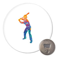 Magnet Baseball Batter Spieler bunte Silhouette 59mm...