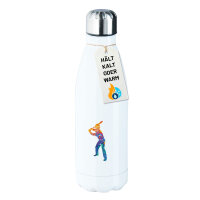 Trinkflasche Baseball Batter Spieler bunte Silhouette...