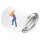 Button Baseball Batter Spieler bunte Silhouette rund