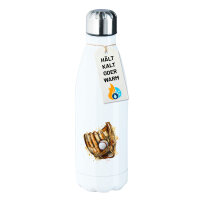 Trinkflasche Baseballhandschuh und Ball Spieler bunte...