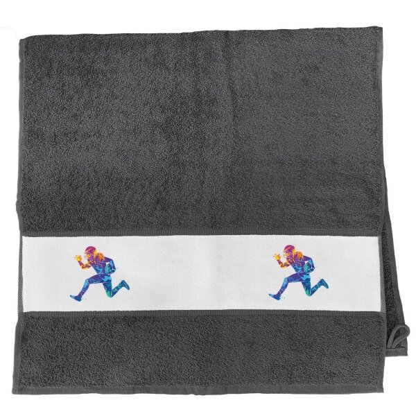 Handtuch Football Spieler bunte Silhouette 50x100cm