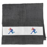 Handtuch Football Spieler bunte Silhouette 50x100cm