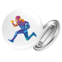 Button Football Spieler bunte Silhouette rund