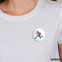 Button Football Spieler bunte Silhouette