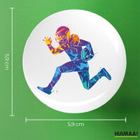 Button Football Spieler bunte Silhouette