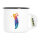 Emaille Tasse Golf Spieler bunte Silhouette 300ml Vintage Emaille Becher